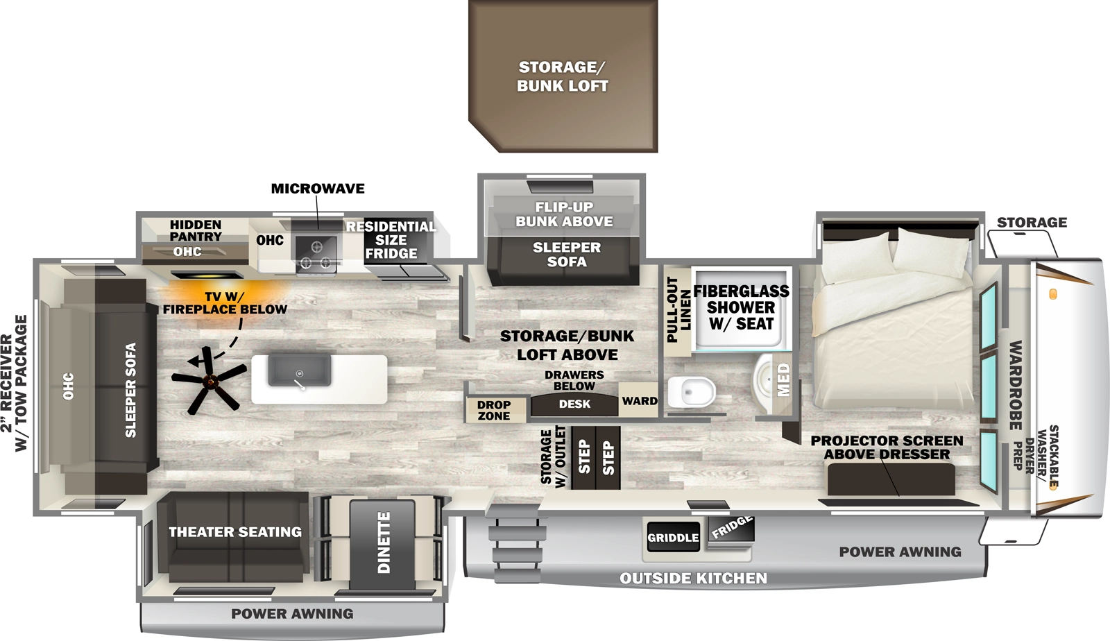 Sabre 36FLX Floorplan